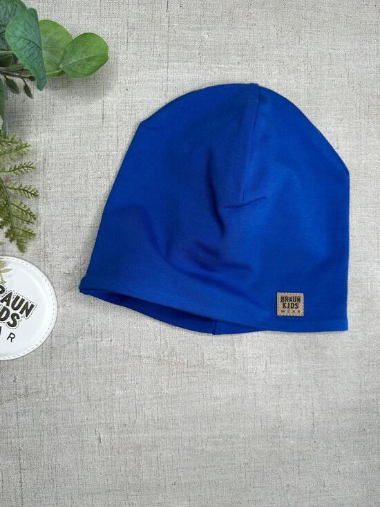 Starpsezonas beanie cepure -  Kobalta zila 52-54.izm